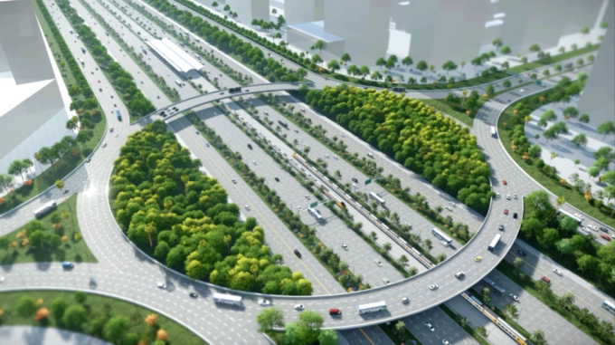 Phối cảnh tuyến đường kết nối sân bay Gia Bình - Thủ đô Hà Nội.