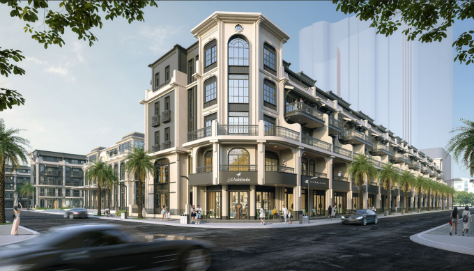 Thiết kế mặt tiền kép của dự án. Ảnh: Frasers Property Vietnam