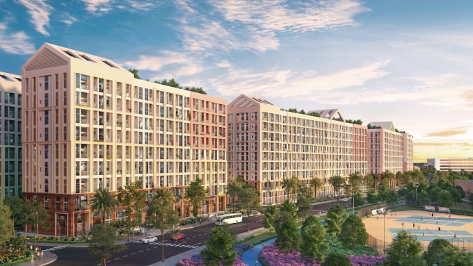 Không gian sống tiện nghi. Ảnh phối cảnh: Sun Property