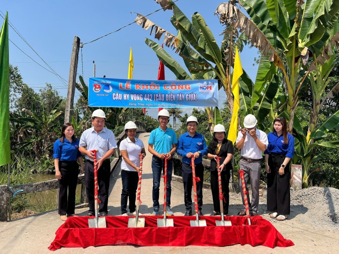 Khởi công Cầu Hy Vọng 442 tại xã Tân Hòa, Đồng Tháp.