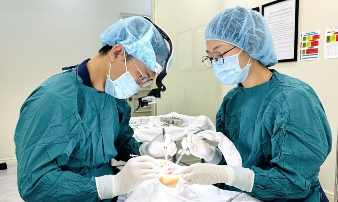 Bác sĩ kiểm tra răng cho một bệnh nhân. Ảnh: Nguyễn Thu