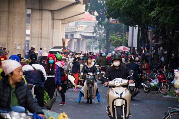 Chợ cóc phố Cầu Mới trước khi giải tỏa. Ảnh: Xuân Hoa