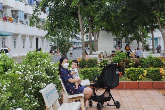 Cuộc sống ở khu nhà ở xã hội Lê Thành An Lạc, TP HCM. Ảnh: Quỳnh Trần