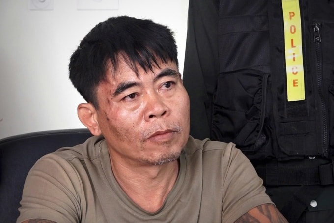 Thiện tại cơ quan công an. Ảnh: Công an Quảng Ngãi