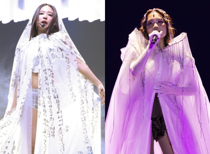 Jennie và Phương Mỹ Chi (phải).