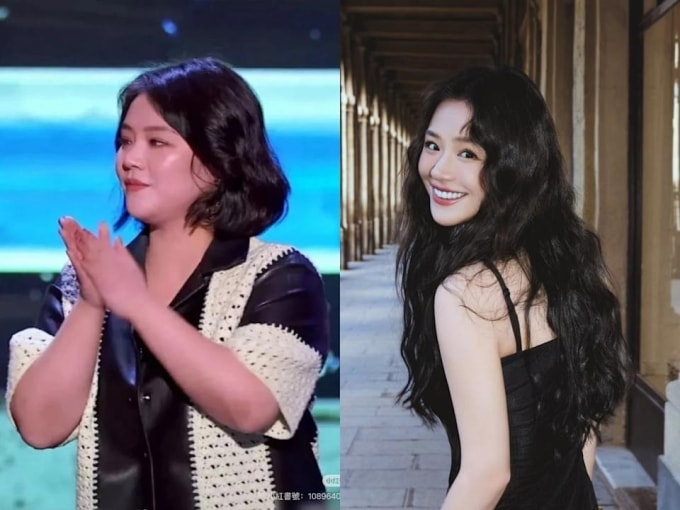 Mã Tư Thuần trước và sau khi giảm cân. Ảnh: TVBS