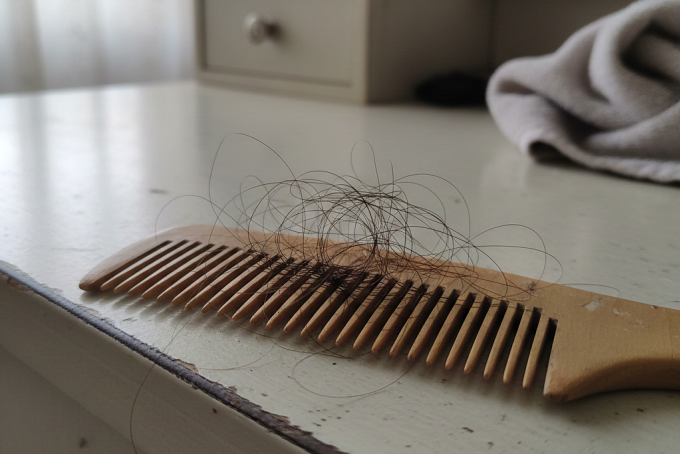 Rối loạn nội tiết có thể gây rụng tóc mất kiểm soát. Ảnh: Khuê Lâm