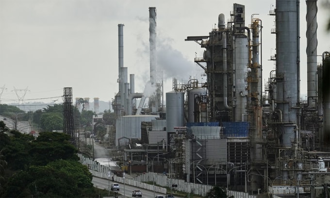 Nhà máy lọc dầu El Palito ở thành phố Puerto Cabello, Venezuela tháng 12/2025. Ảnh: AP
