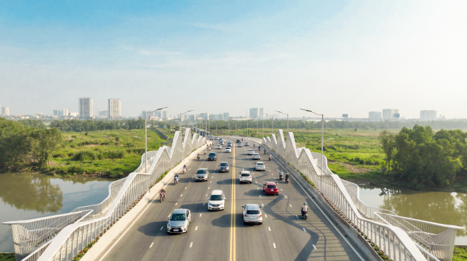 Đường Liên Phường kết nối đến The Global City. Ảnh: