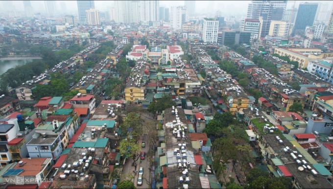 Khu tập thể Thành Công nhìn từ trên cao. Ảnh: Lộc Chung