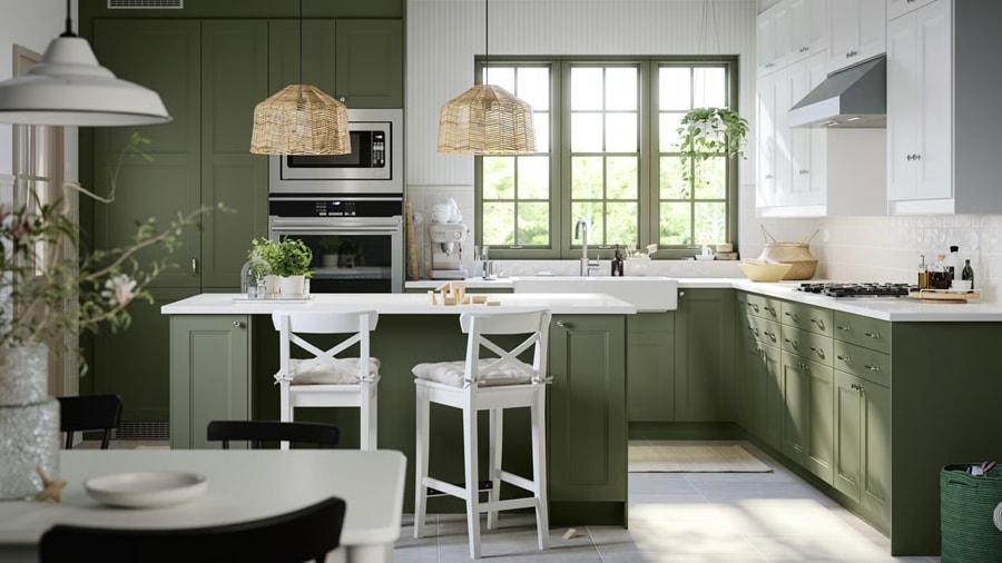 Nên kết hợp ánh sáng tự nhiên và ánh sáng nhân tạo. (Ảnh: IKEA)