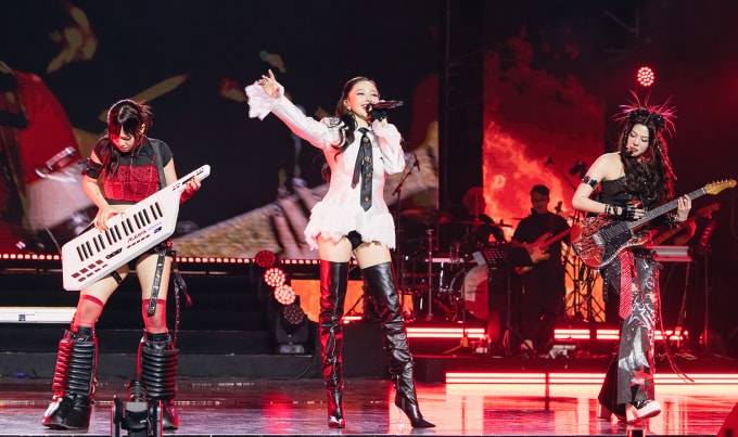 Từ trái sang: Đào Tử A1J, Tóc Tiên, Muộii. Ảnh: Nhân vật cung cấp