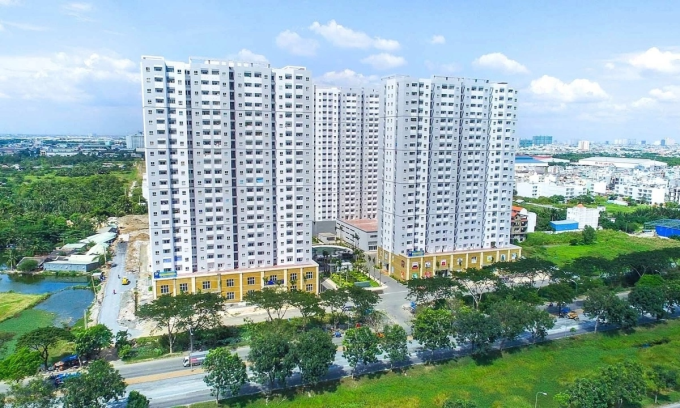 Dự án nhà ở xã hội của Hoàng Quân ở Bình Chánh, TP HCM. Ảnh: HQC