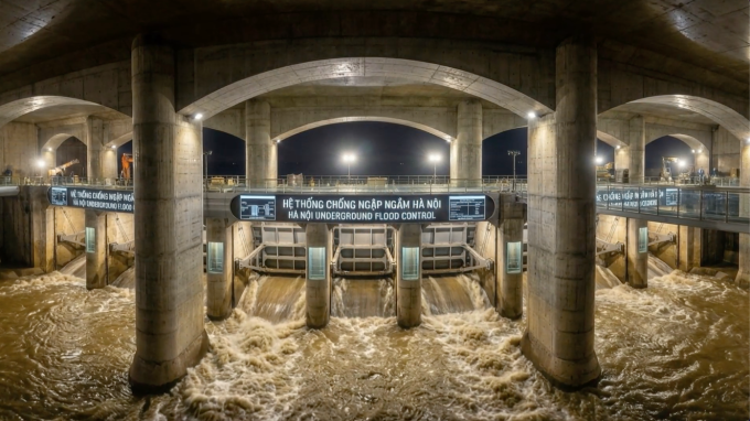 Phối cảnh bể ngầm chứa nước theo đồ án quy hoạch tổng thể Thủ đô.