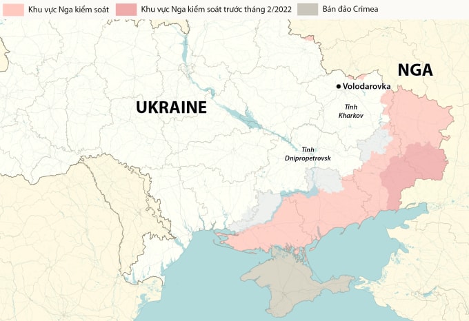 Vị trí tỉnh Dnipropetrovsk và Kharkov. Đồ họa: RYV