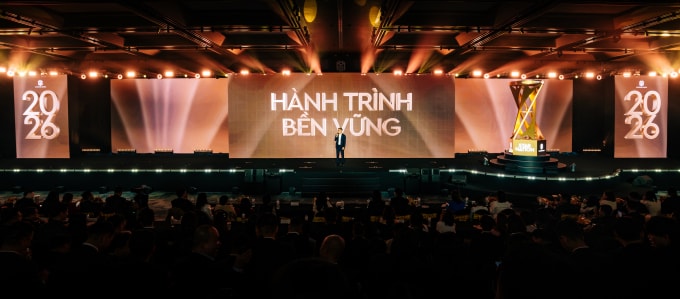 Ông Lê Quốc Hưng, Phó tổng giám đốc phụ trách kinh doanh Masterise Group phát biểu tại sự kiện. Ảnh: Dũng Nguyễn