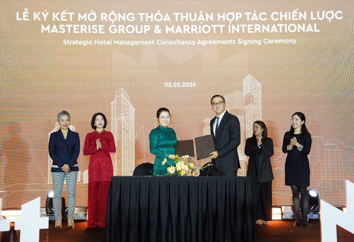 Masterise Group ký kết thỏa thuận hợp tác quản lý đa dự án với Marriott International.