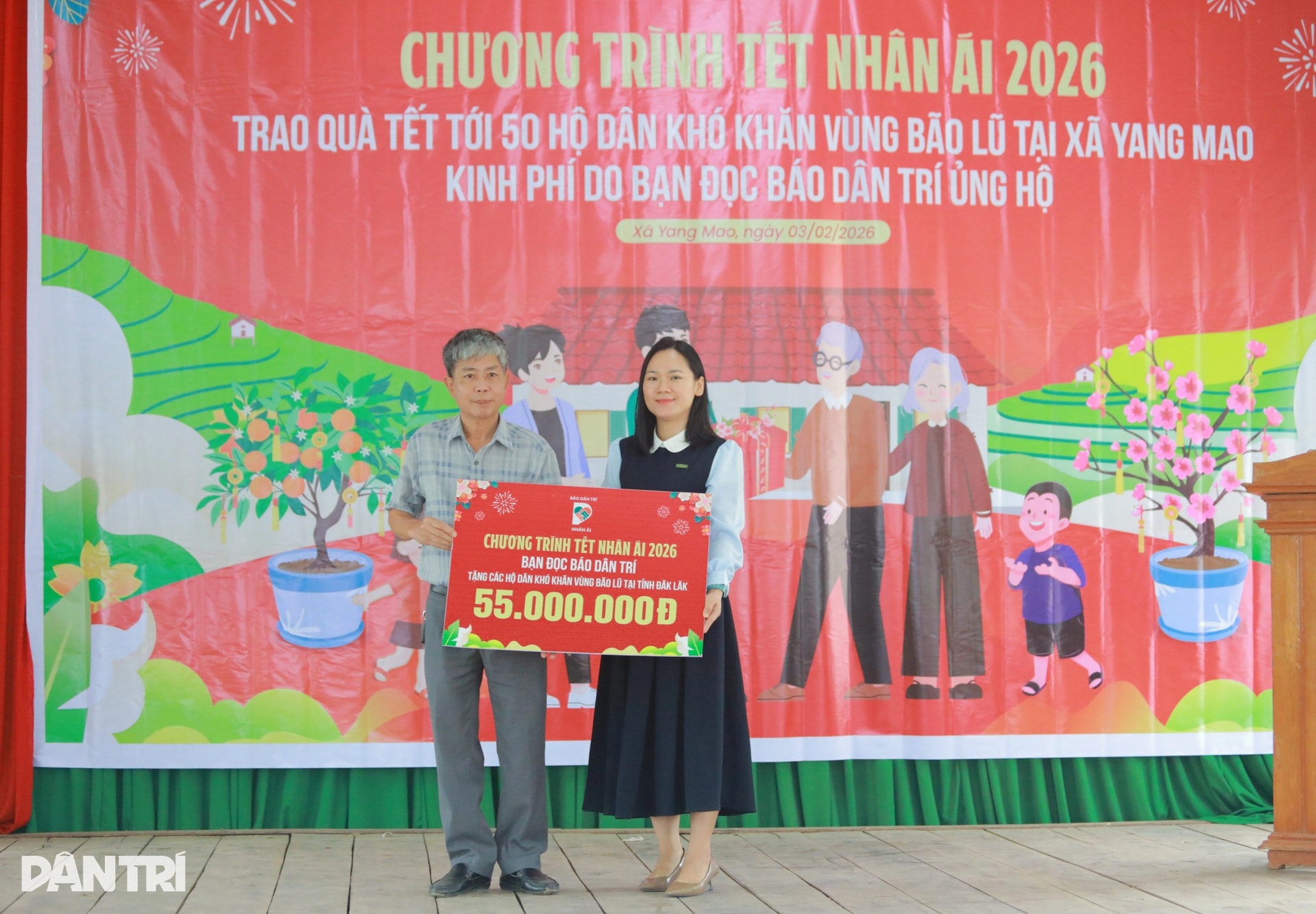 Nhận quà Tết từ Dân trí, bà con rất ấm lòng - 1 Nhận quà Tết từ Dân trí, bà con rất ấm lòng - 1