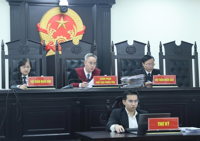 Phiên tòa điều hành bởi thẩm phán chủ tọa Nguyễn Thanh Nhã. Ảnh: Danh Lam