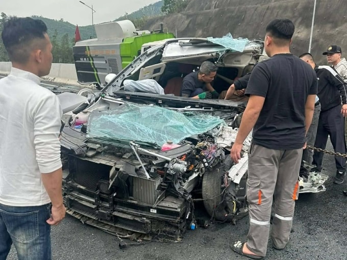 Hiện trường vụ tai nạn. Ảnh: Xuân Hoa