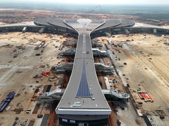 Công trường thi công sân bay Long Thành. Ảnh: Quỳnh Trần