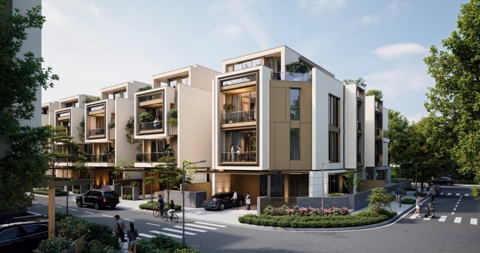 Mỗi căn biệt thự được tính toán tỷ lệ, khoảng thở để tạo sự kết nối với thiên nhiên. Ảnh: Masterise Homes