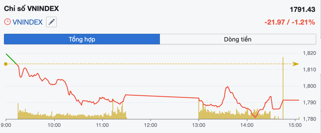 VN-Index giảm gần 22 điểm, cổ phiếu họ Vingroup gây sức ép lớn lên thị trường - Ảnh 1.