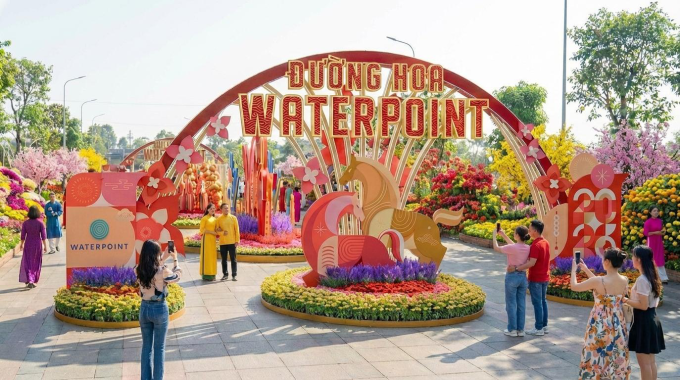 Ảnh phối cảnh đường hoa xuân. Ảnh: Nam Long