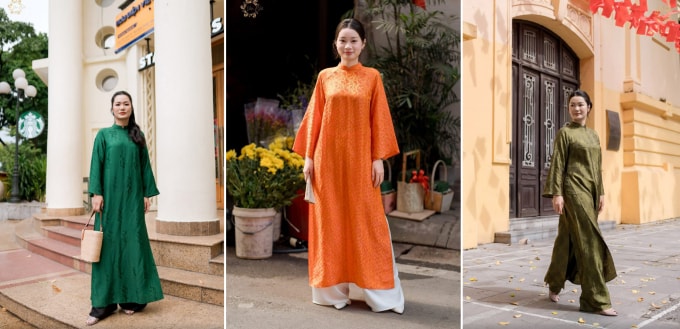 Đây được xem là những gam màu tệ nhất với màu da của người Việt. Ảnh: Áo dài Vân Nhã