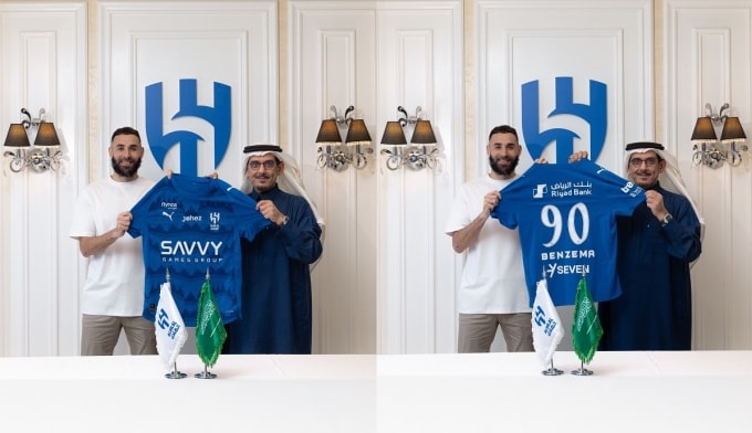 Karim Benzema ra mắt Al Hilal ngày 3/2. Ảnh: Al Hilal