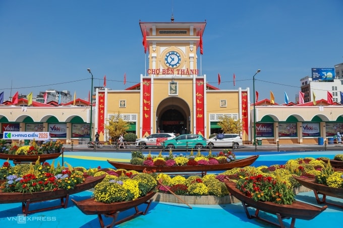 Chợ Bến Thành dịp Tết, tháng 2/2026. Ảnh: Quỳnh Trần