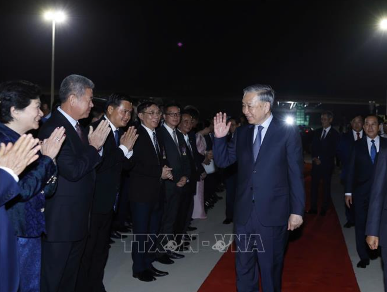 Tổng Bí thư Tô Lâm kết thúc tốt đẹp chuyến thăm cấp Nhà nước tới Campuchia. (Ảnh: TTXVN)