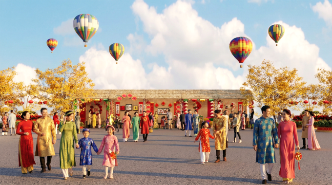 Phối cảnh lễ hội Xuân Cần Giờ tại Vinhomes Green Paradise. Ảnh: VH