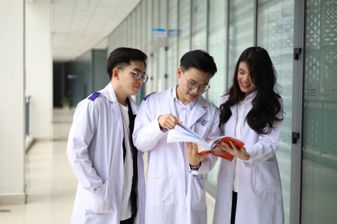 Sinh viên trường Đại học Khoa học Sức khỏe, Đại học Quốc gia TP HCM. Ảnh: Fanpage nhà trường