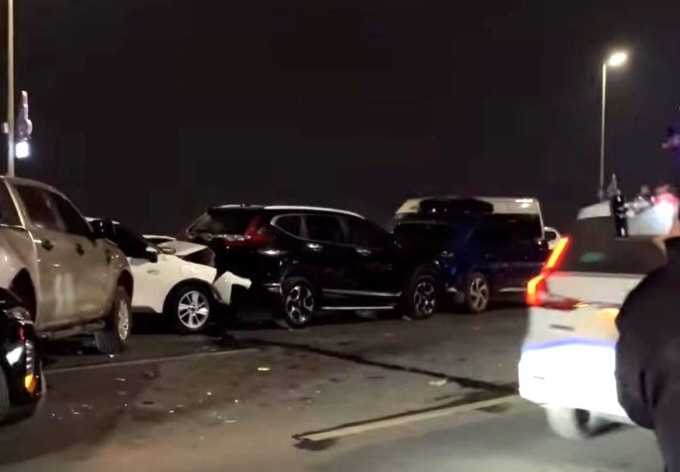 Hiện trường vụ tai nạn. Ảnh: Xuân Hoa