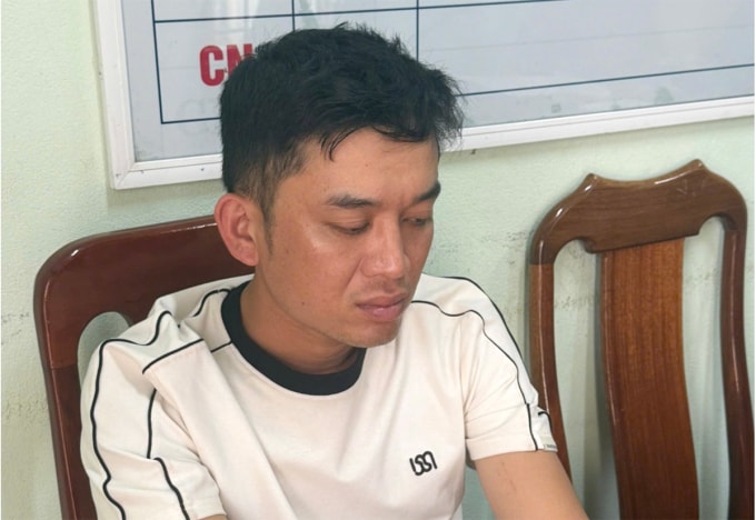 Tạ Đình Tuấn cơ quan công an. Ảnh: Công an xã Vĩnh Hoàng