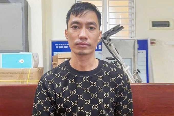 Nghi can Tuấn Anh tại cơ quan điều tra. Ảnh: Viện kiểm sát cung cấp