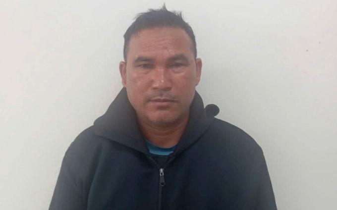 Rmah Chin tại cơ quan công an. Ảnh: Công an Quảng Ngãi