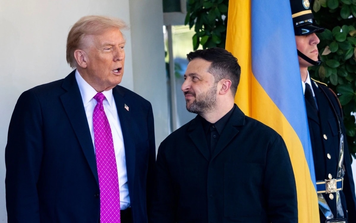 Tổng thống Mỹ Trump (trái) và Tổng thống Ukraine Zelensky. (Ảnh: The New York Times)