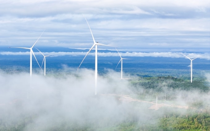 Một góc dự án điện gió Savan 1 tại Lào. Ảnh: T&T Group