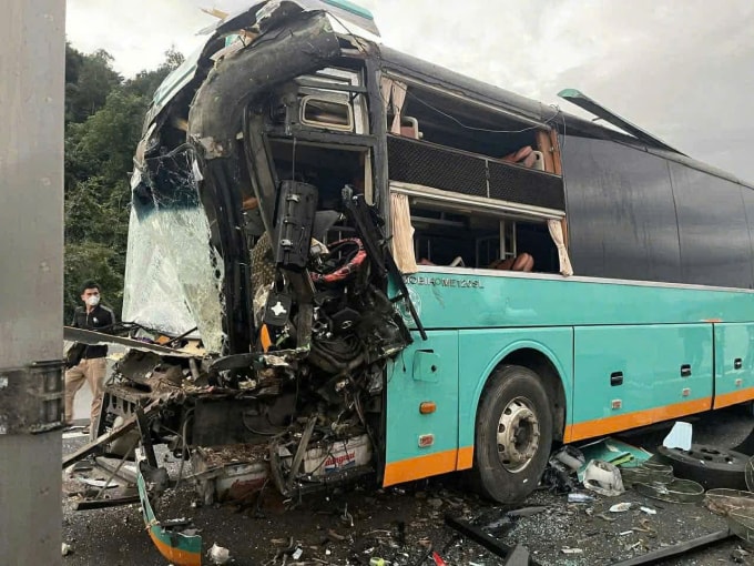 Hiện trường tai nạn. Ảnh: Trung tâm cấp cứu 115