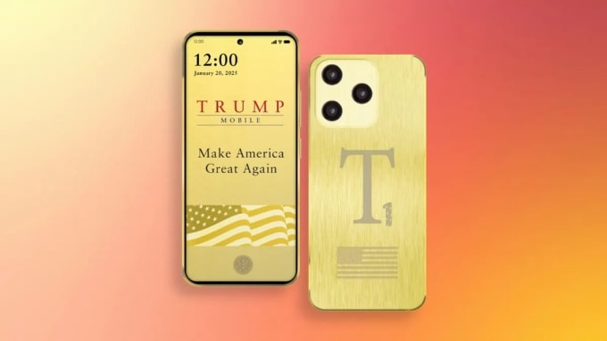 Thiết kế Trump T1 Phone theo công bố hồi tháng 6. Ảnh: Trump Mobile