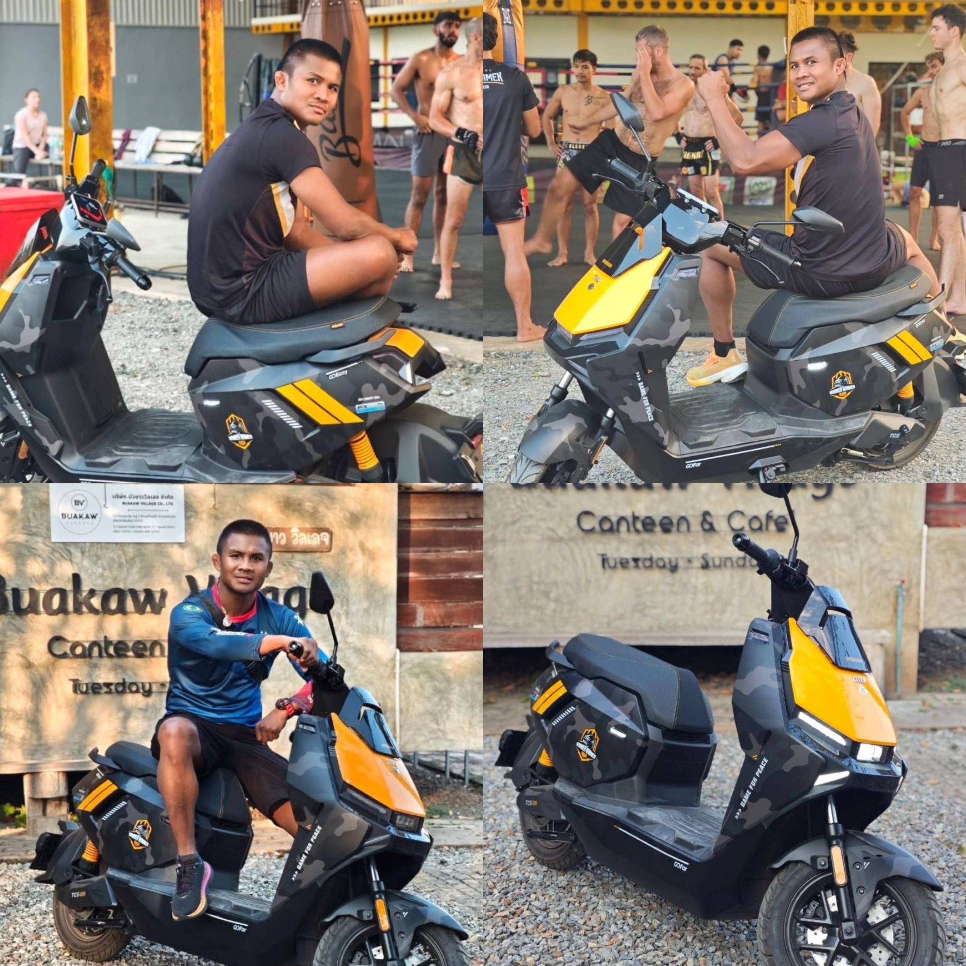 Buakaw có cả xe máy điện