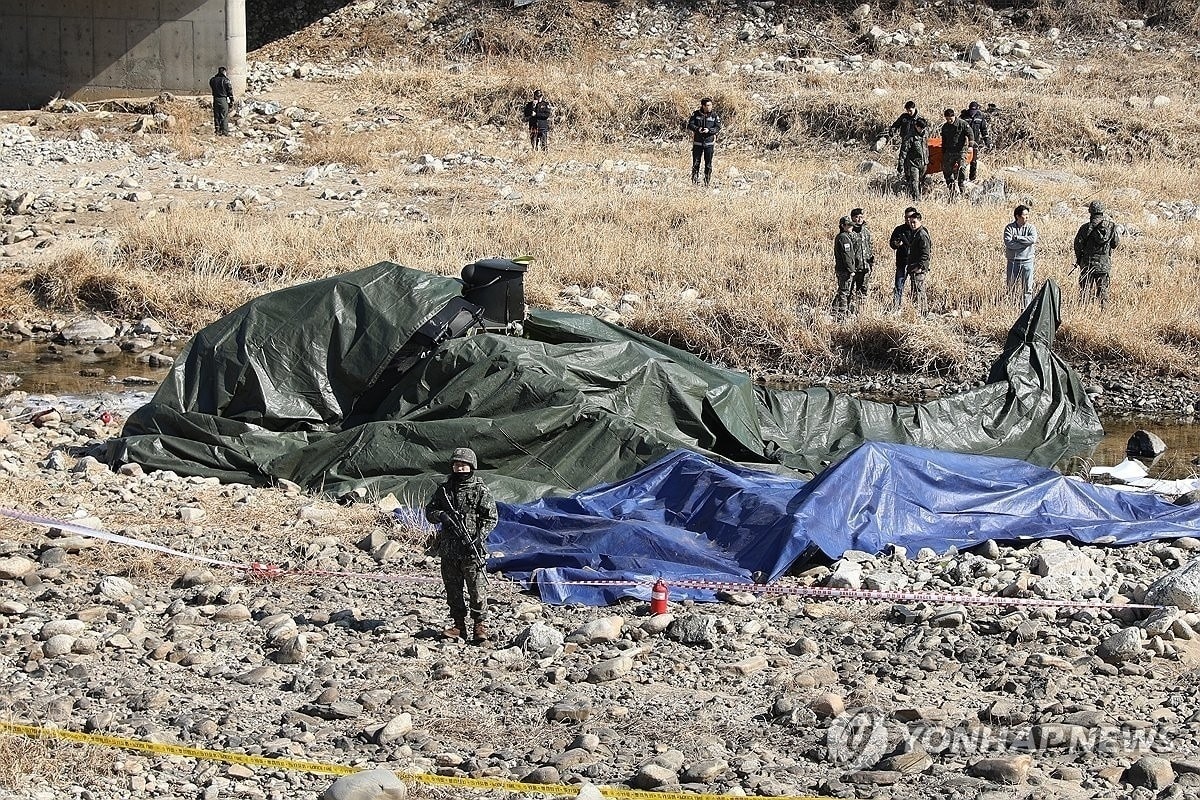 Hiện trường vụ tai nạn (Ảnh: Yonhap News)