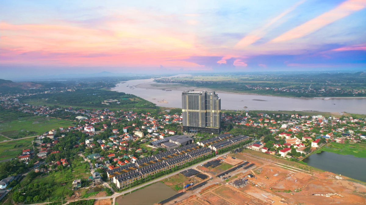 Toàn cảnh không gian dự án Tokyo Retreat tại Thanh Thủy, Phú Thọ.