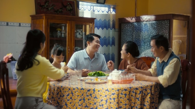 Niềm vui đoàn viên ngày Tết. Ảnh: Như Quỳnh