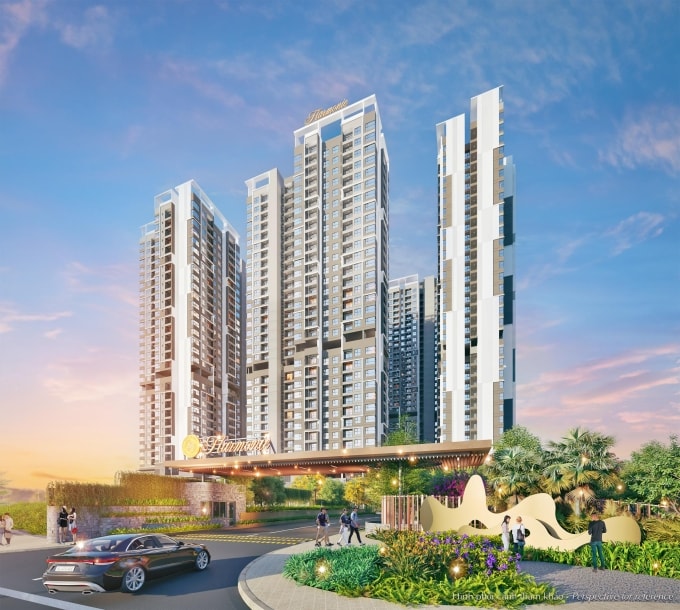 Phối cảnh các tòa tháp Phú Mỹ Hưng Harmonie. Ảnh: Phú Mỹ Hưng