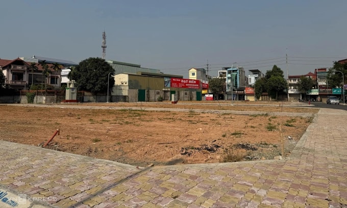 Khu đấu giá thôn Bình Xá giáp Tỉnh lộ 419. Ảnh: Anh Tú