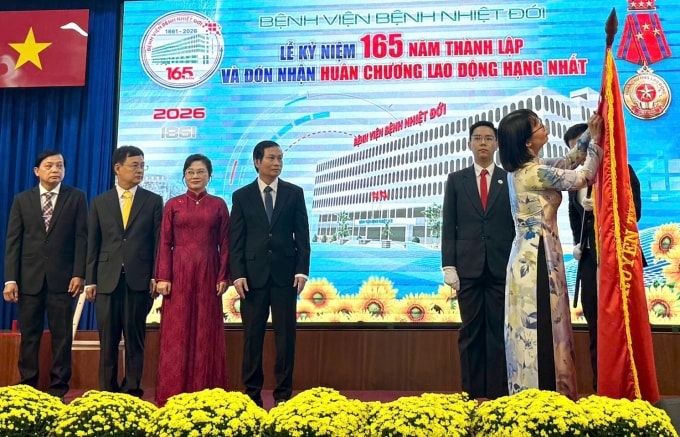 Lễ đón nhận Huân chương Lao động hạng Nhất ngày 10/2. Ảnh: Song Khuê