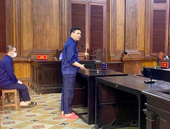 Ông Huỳnh Kim Tước tại tòa hôm nay. Ảnh: Bình Nguyên